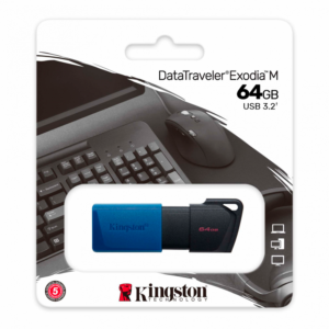 MEMORIA USB DE 64GB AZUL/NEGRO DTXM/64GB