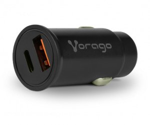 CARGADOR P/AUTO VORAGO AU-305-WH TIPO C